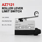 TEZUO AZ7121 IP44 Roller Lever Limit Switch 10A 250VAC Micro Travel Switch