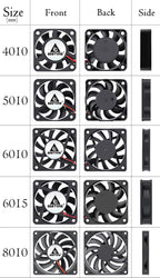 Gdstime 40mm 50mm DC 5V USB 60mm 70mm TV Box Cooling Fan 120mm 140mm Brushless AV Receiver Cooler w 2 in 1 USB Controller Cable