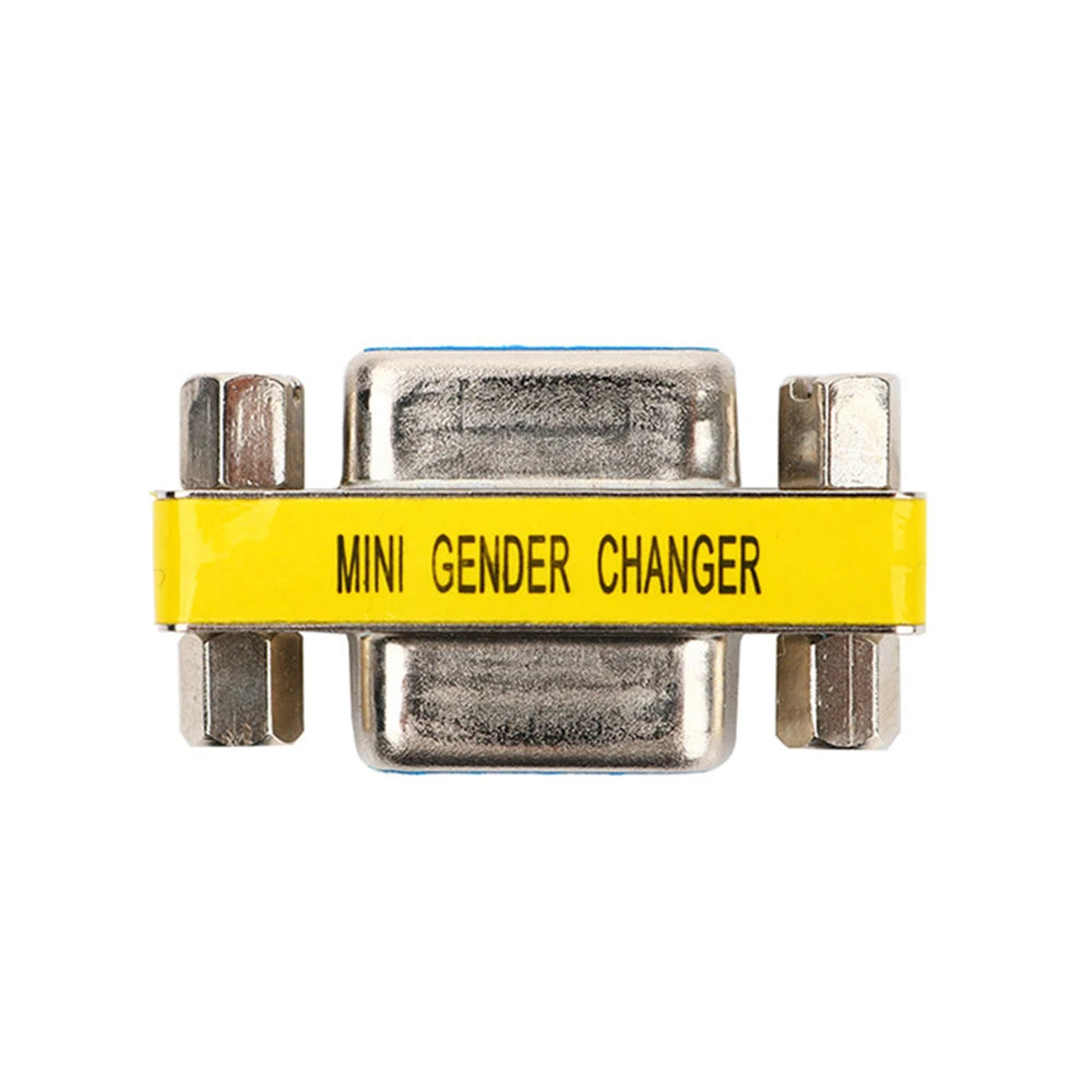 1PCS Mini Gender Changer Adapter DB9/DB15 VGA Male to Female/Male to Male/Female to Female RS232 Serial Plug Com Connector