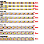 3mm 5mm PCB LED Strip Light Ultra Thin 1 LED Cut 5V 2835 120LEDs/m 8mm Flexible Tape DC IP21 Not Waterproof Warm Natural White