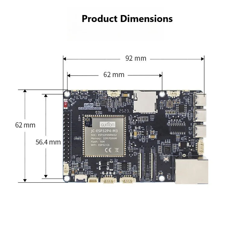 ESP32 P4 Development Board Dual Core RISC V with Ethernet Camera Interface DSI Display for High Performance IoT AI