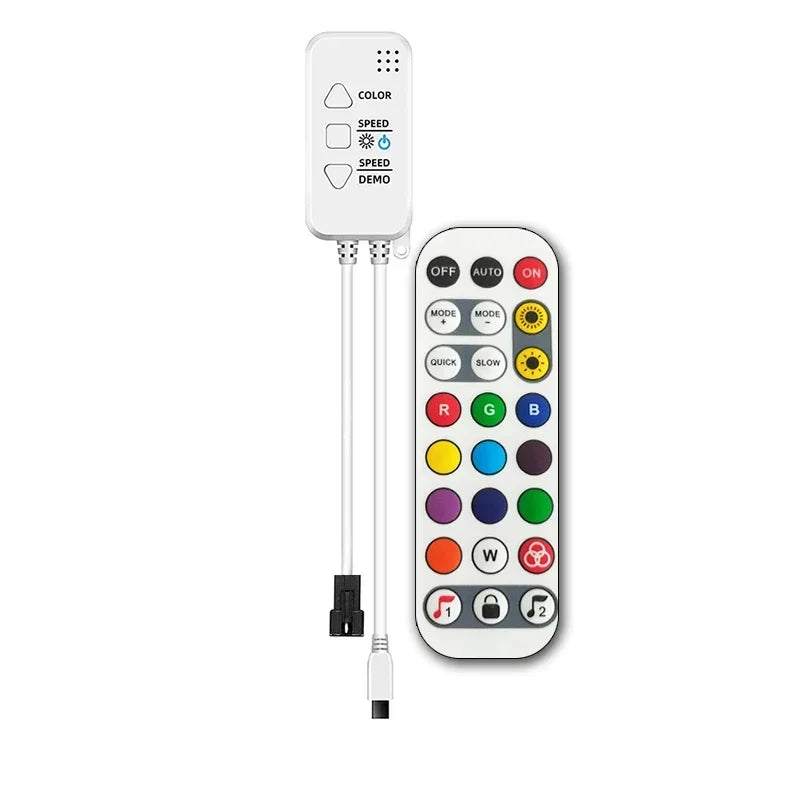 TUYA Addressable Controller With 24Keys Remote Control RGBIC Smartlife RGBIC LED Strip Controller Chase effect Work With Alexa