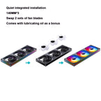 JONSBO ZA-140/420 Case Cooling Fan 140mm ARGB 3 Connected Bodies PWM Quiet Fan  Replaceable Fan Blades