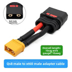 QS8 Female To XT90 Female Adapter Cable, 10AWG Anti-Spark Conversion Wire for RC Models