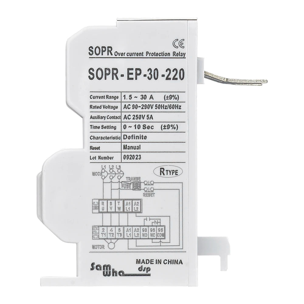 Samwha-Dsp SOPR-EP Electronic Overload Relay Motor Protector Thermal Overload Relay