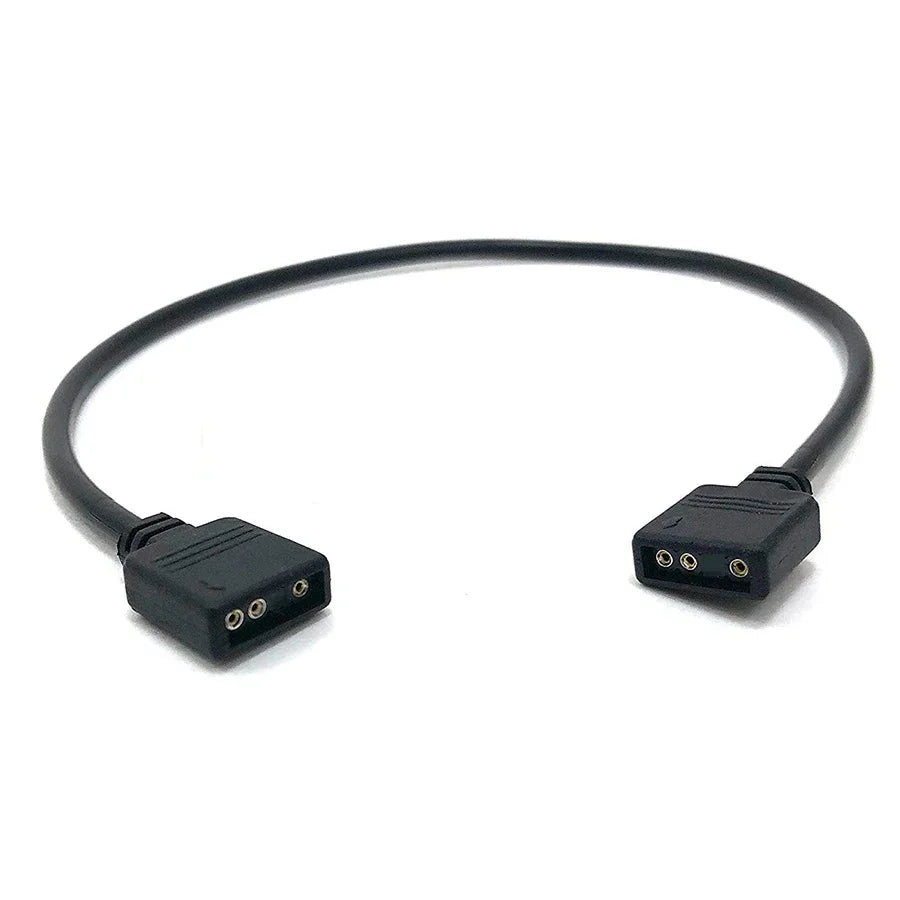 5-24V 3 Pin RGB Connector 1 To 1 2 3 4 5 3pin Wire Splitter Extension Cable for Computer Fan Motherboard AURA RGB LED Tape Light