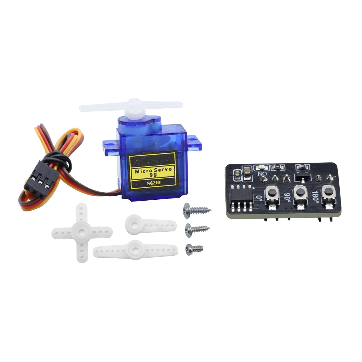 1PC Servo Motor Angle Test Module +1PC SG90 180 Degree Servo Motor For Arduino Robot DIY Electronic Components