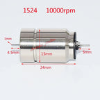 1PC DC 12V 816 1020 1215 1524 Coreless Motor Dual Shaft High Speed for Rail Train