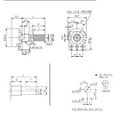 1pc WH148 Type 3pins Internal Bending Foot Vertical(Front） Potentiometer 16 type Carbon Film B10k Handle Length 25mm  Half Shaft