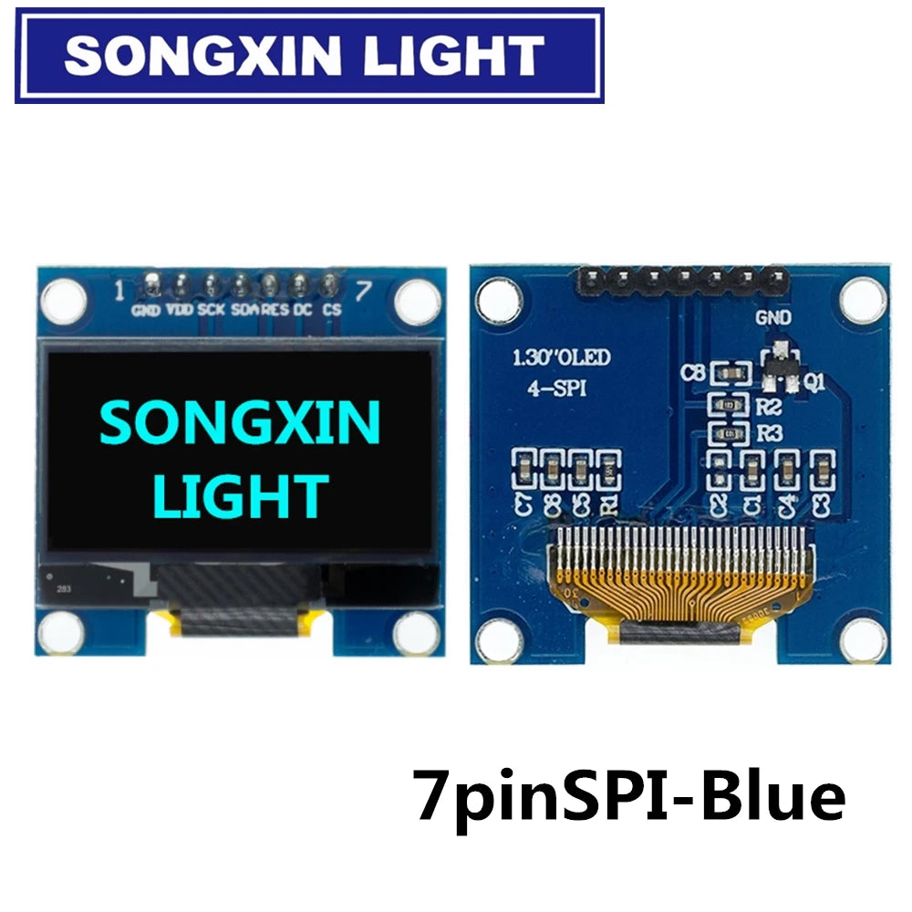 1.3" OLED Module 1.3 inch Display Module White/Blue 128X64SPI/IIC I2C Communicate Color 1.3 Inch OLED LCD LED Display Module