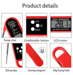 Digital Waterproof Meat Thermometer for Cooking Instant Read Food Thermometer for Grill BBQ with Accurate Temperature Display