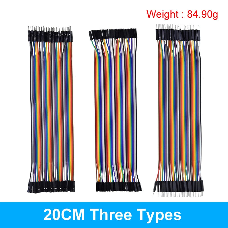 Dupont Line 10cm 15cm 20cm 30cm 40cm Male/ Female to Male / Female Jumper Wire Dupont Cable for Arduino DIY KIT 40Pin 2.54mm