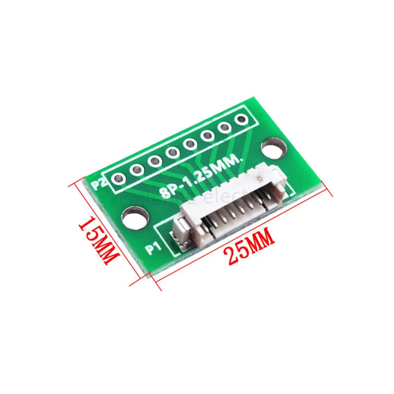 1.25 To Dip2 54 Circuit Board 1.25mm Spacing Horizontal Paste Terminal Socket Test Board 4P 6P 8P 10P 12P Adapter Board