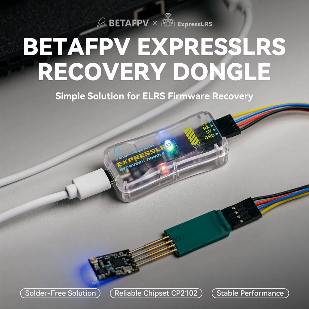BETAFPV ExpressLRS Recovery Dongle Type-C FTDI USB TTL Module Header Compatible with All Series ELRS Receiver
