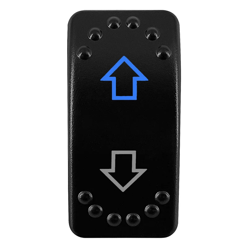 12V/24V Waterproof DPDT Momentary Rocker Switch ON-OFF-ON Arrows Winch In/Out Up/Down Toggle for Jeep, Dump Trailer, Truck, Boat
