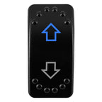 12V/24V Waterproof DPDT Momentary Rocker Switch ON-OFF-ON Arrows Winch In/Out Up/Down Toggle for Jeep, Dump Trailer, Truck, Boat