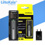 LiitoKala Lii-100C Lii-100 B Battery Charger For 18650 18350 26650 16340 RCR123 14500 3.7V 1.2V Ni-MH Ni-Cd 2A USB Smart Charger