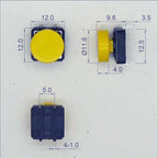 10 Sets Momentary Tactile Button 4PIN SMT/DIP 12X12mm H=9.8/9/16.8mm With Cap Tact Switch Push Button Switch Micro Key Button