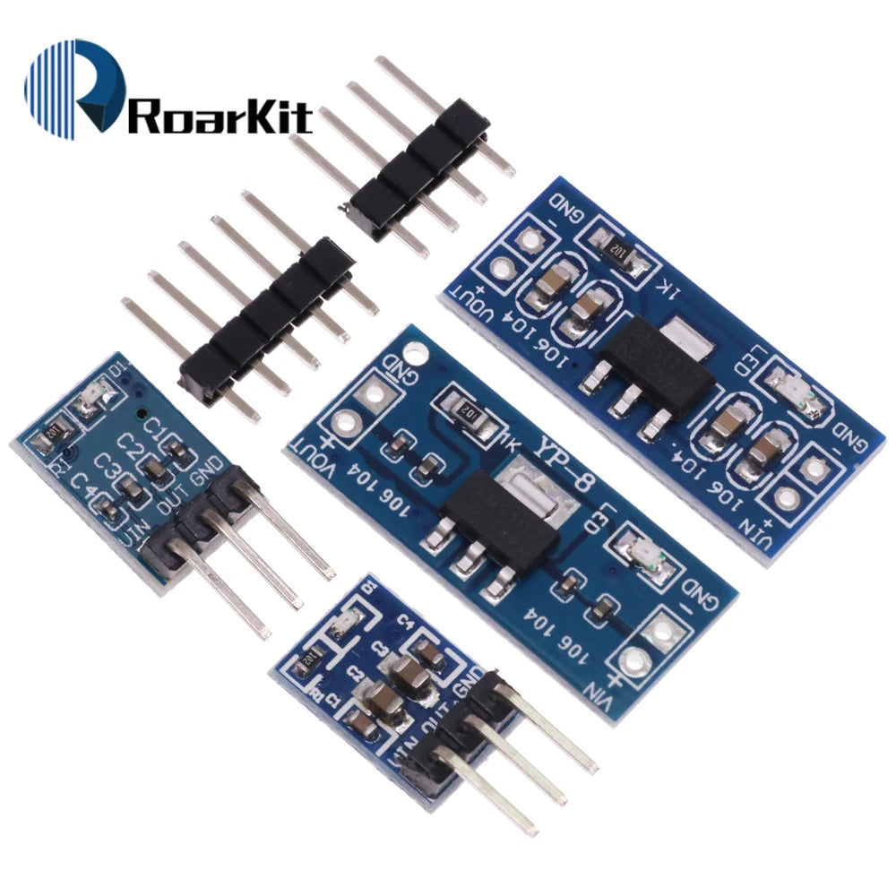 1/5/10PCS AMS1117 3.3V 5V DC-DC Step-Down Power Supply Module AMS1117-5.0V Power Buck Module AMS1117-3.3V LDO 800MA