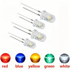 20pcs 3/5mm Led Diode Flashing White Red Green Blue Yellow 2V-3.4V 20MA Rgb Light Emitting Lamp LED power indicator for Arduino