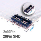 5/50 Pcs 2.54MM Pitch SMD DIP IC Socket Contact Clip Surface Mount Machined Receptacle 4 6 8 10 12 14 16 18 20 24 Pin Row 7.62mm