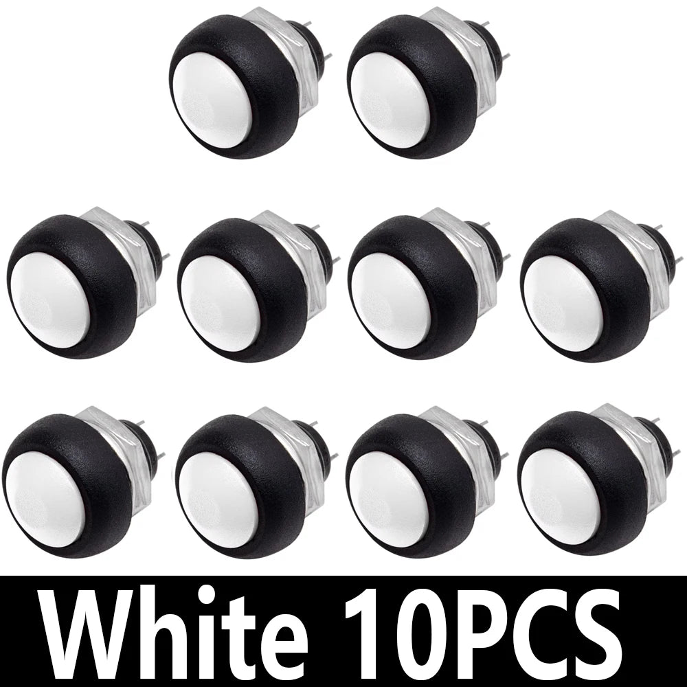 5~10PCS EGBO Mini 12mm Waterproof Momentary ON/OFF Push Button Round Switch PBS-33B PBS-11B For arduino