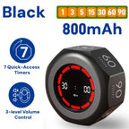 Rotating Pomodoro Timer Preset, Desk Productivity Flip Timer, ADHD Tool Cube Countdown Stopwatch for Study, School, Kitchen Work