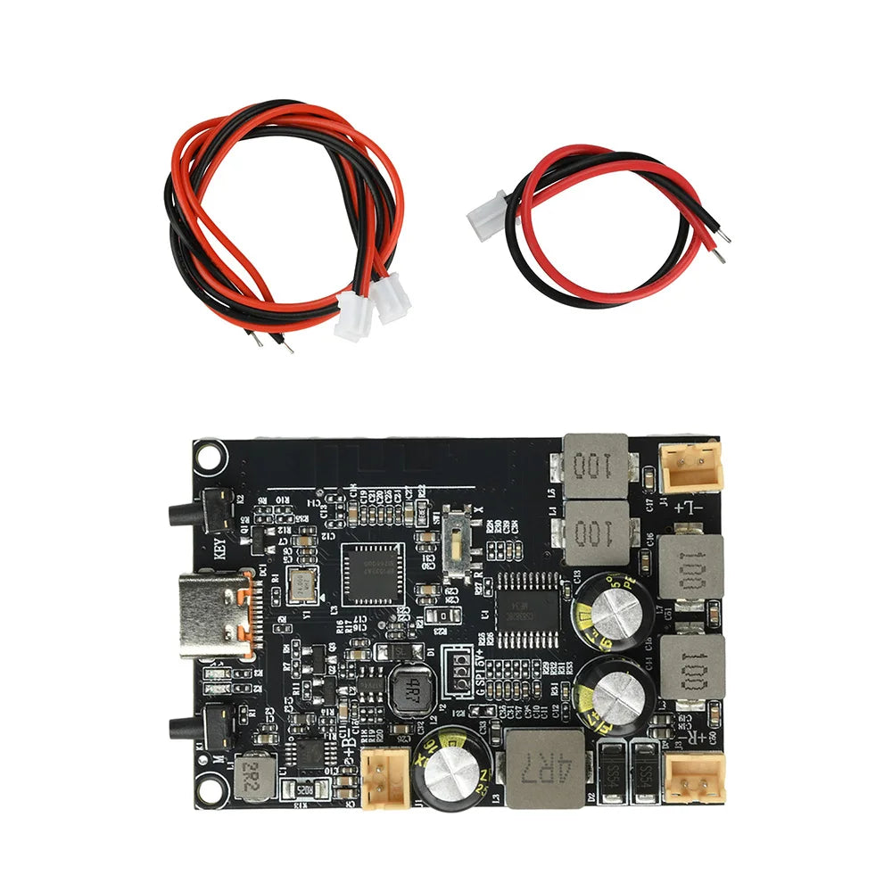 TWS Bluetooth Amplifier Module 2*10W Dual Channel Bass Enhancement Algorithm Amplifier Board Type C for DIY Audio Projects