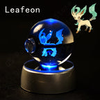 Pokemon Crystal Ball 3D Mewtwo Pikachu Gengar Pokeball 3D Night Light Lamp Glass Statue Pokemon Crystal Ball Birthday Gift