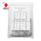 0402 0603 0805 1206 1210 2512 SMD Resistor Assorted Kit 10K 100K 1K 1R 100R 220R Resistance 1% 5% Sample Pack