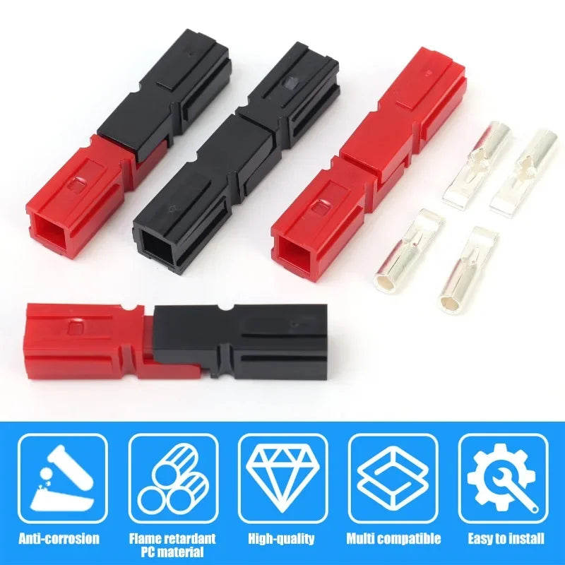 30Amp Power Pole Multifunction Connectors for Anderson Style Red Black Plugs Marine Power Connector Copper Terminals Accessories