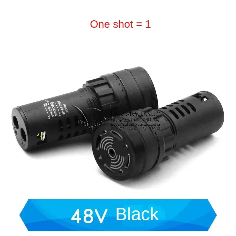 1PCS 12mm AD16-22SM 12V 24V 36V 48/110/220V Flash Signal Light Red LED Active Buzzer Beep Alarm Indicator Red Green Yellow Black