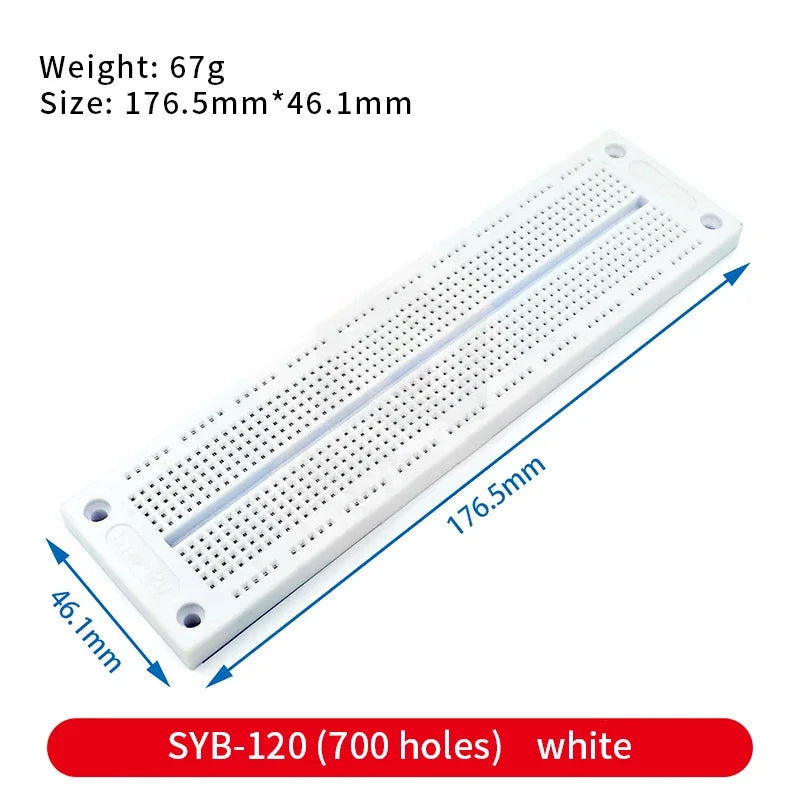 Breadboard 400 830 Point Solderless PCB Bread Board protoboard ZY-204 MB102 SYB-170 SYB-46 Test Boards Jump Wire for Arduino kit