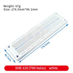 Breadboard 400 830 Point Solderless PCB Bread Board protoboard ZY-204 MB102 SYB-170 SYB-46 Test Boards Jump Wire for Arduino kit
