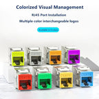 CAT6A Cat6 6 6A RJ45 Connector 6PCS Female Keystone Jack Toolless Module Plug For Networking Patch Panel Consumer Electronics