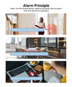 Meian Wired PIR Motion Sensor, Infrared Alarm Detector, Human Body Presence Sensor, Smart Home Security, Work with Alarm Host