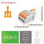 10/50 PCS Universal Compact Mini Fast Wire Connectors Lever Nut Crimp Splitter Electrical Conductors Push-in Home Terminal Block