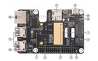 Raspberry Pi 5 PCIe to MiniPCIe 4G Gigabit Ethernet RJ45 USB HUB HAT With LTE Module SIM7600E SIM7600SA-H SIM7600G EC25-AUX EG25