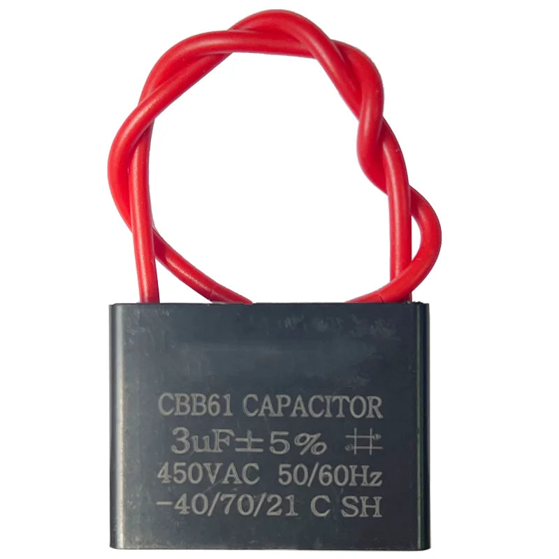 450V 1.2uF 1.5uF 1.8uF 2uF 2.2uF 2.5uF 1.2mF 1.5mF 1.8mF 2mF 2.2mF 2.5mF CBB61 Motor Start Run Fan Capacitor