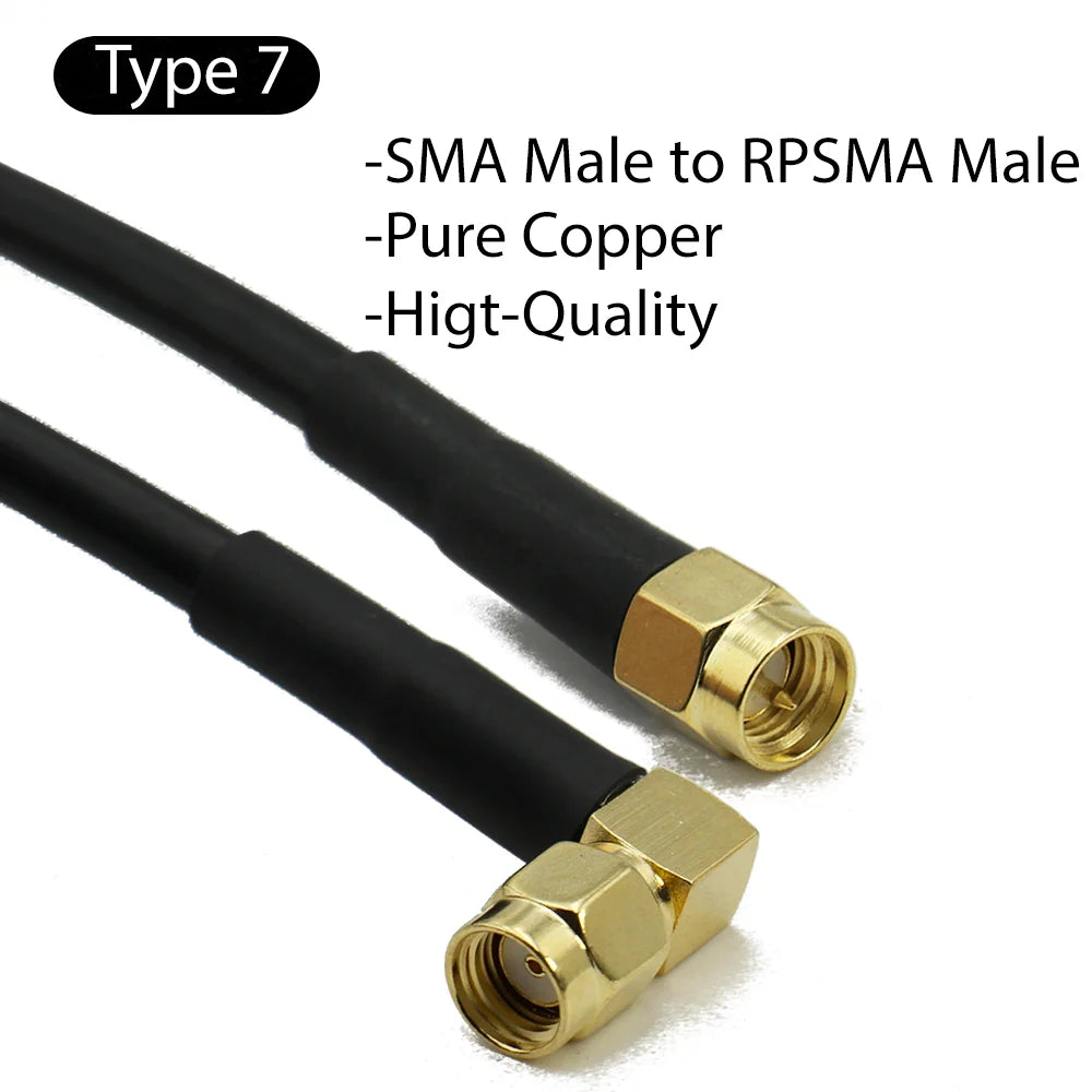 RG58 SMA to SMA Cable Male to Male extension jumper Pigtail male Adapter Cable my SMA  Antenna cable For WIFI 3G 4G GSM Antenna