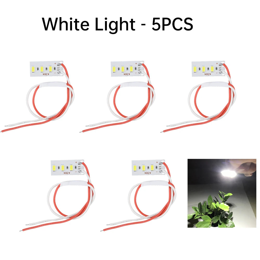 5pcs High Brightness 1.5W 5V LED 5730 SMD Color Lamp Bead Light Board Bulb With Line Red Yellow Green Blue Warm White Light