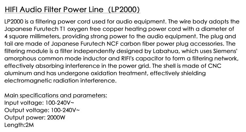 HiFi Audio Filter  Power Line Purifier AC Source Power supply Common  Normal noise filter HIfi Audio filter Large Power