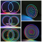 DC5V WS2812B DIY LED Ring 8 to 241 Pixels 5050 RGB Individually Addressable WS2812 Round Modules With 17Keys Music RF Controller