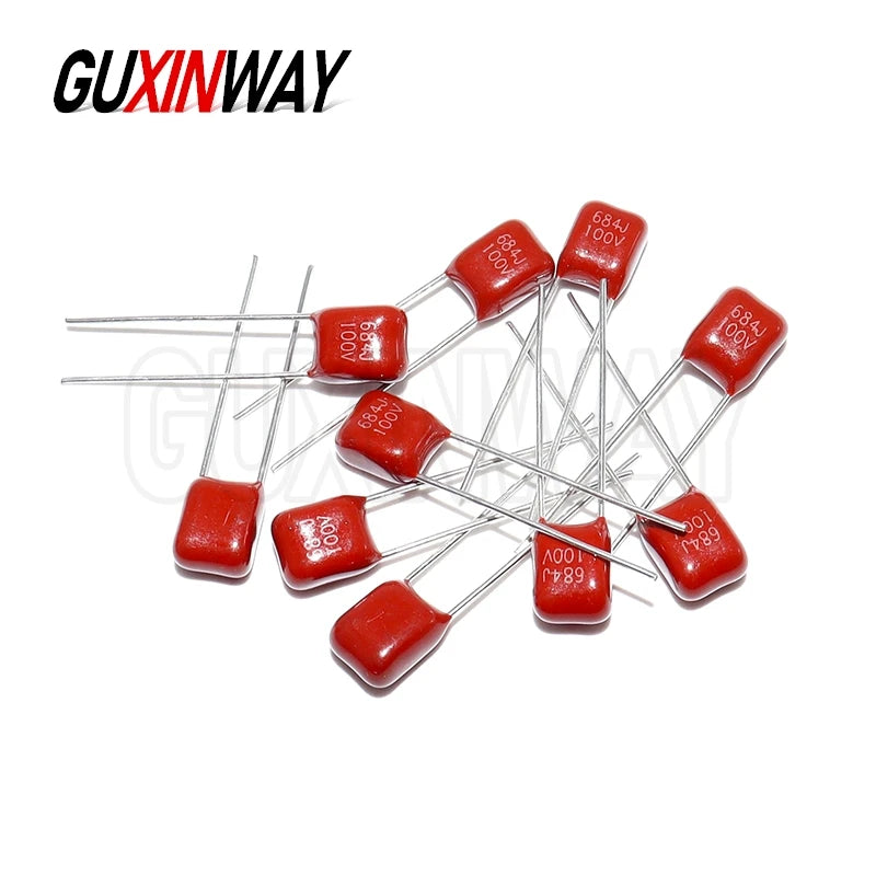 10PCS 100V CBB Polypropylene Film Capacitor 101J 102J 103J 104J 105J 221J 223J 224J 332J 471J 472J 473J 474J 682J 683J 684J