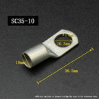 SC Type Wire Nose Terminal SC35 SC50 SC70 SC95 Bare Copper Battery Block Lugs Hole ID 6 8 10 12mm Crimp DTGA Cable End Connector