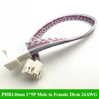 PHB2.0 PHB 2.0MM Pitch Double Row With Lock Catch Wire Cable Connector 2x2P/3P/4P/5P/6P 20cm 26AWG Male and Female Plug Socket