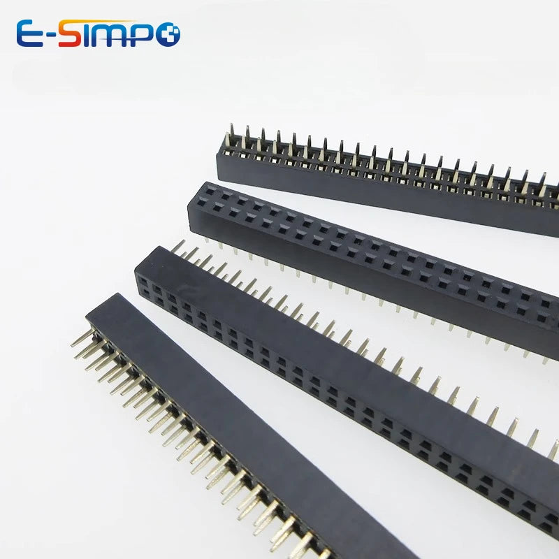 10pcs 2.0mm Double Row Straight Female 2-40P Pin Header Socket Connector 2x2/3/4/5/6/7/8/9/10/12/14/15/20/25Pin PH=4.3MM