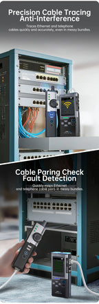 FNIRSI LPM-10A Intelligent Cable Finder RJ45/RJ11 Line Tester LAN Cable Tester Port Flash Anti-interference Network Repair Tool