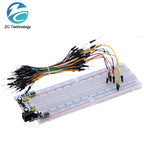 3.3V/5V MB102 Breadboard Power Module+MB-102 830 Points Prototype Bread Board for Arduino Kit +65 Jumper Wires Wholesale