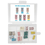 10/14/16/28Pcs MCASE Fuse 15A 20A 25A 30A 40A 50A 60A 32V Mini Slotted Automotive Shaped Cartridge Kit With Plastic Shell Box